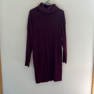 Burgundy sweater dress